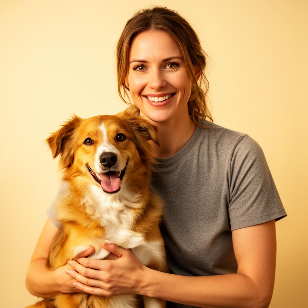 Friendly verified pet carer with a happy dog — Emma L. in Carlton