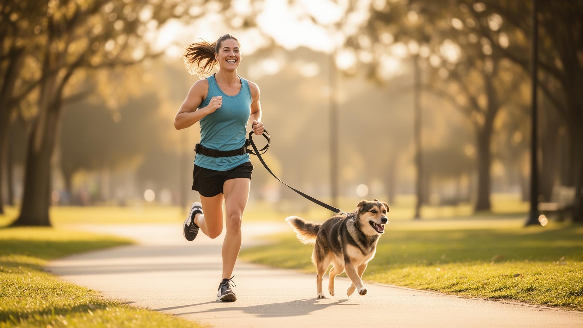 Dog walker jogging with an active dog — David R. in Brunswick